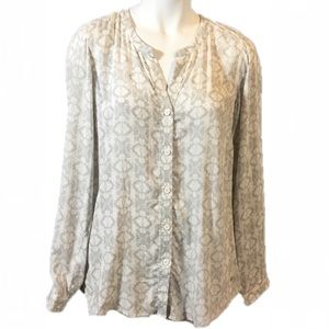 Eddie Bauer long sleeve button down blouse NWT